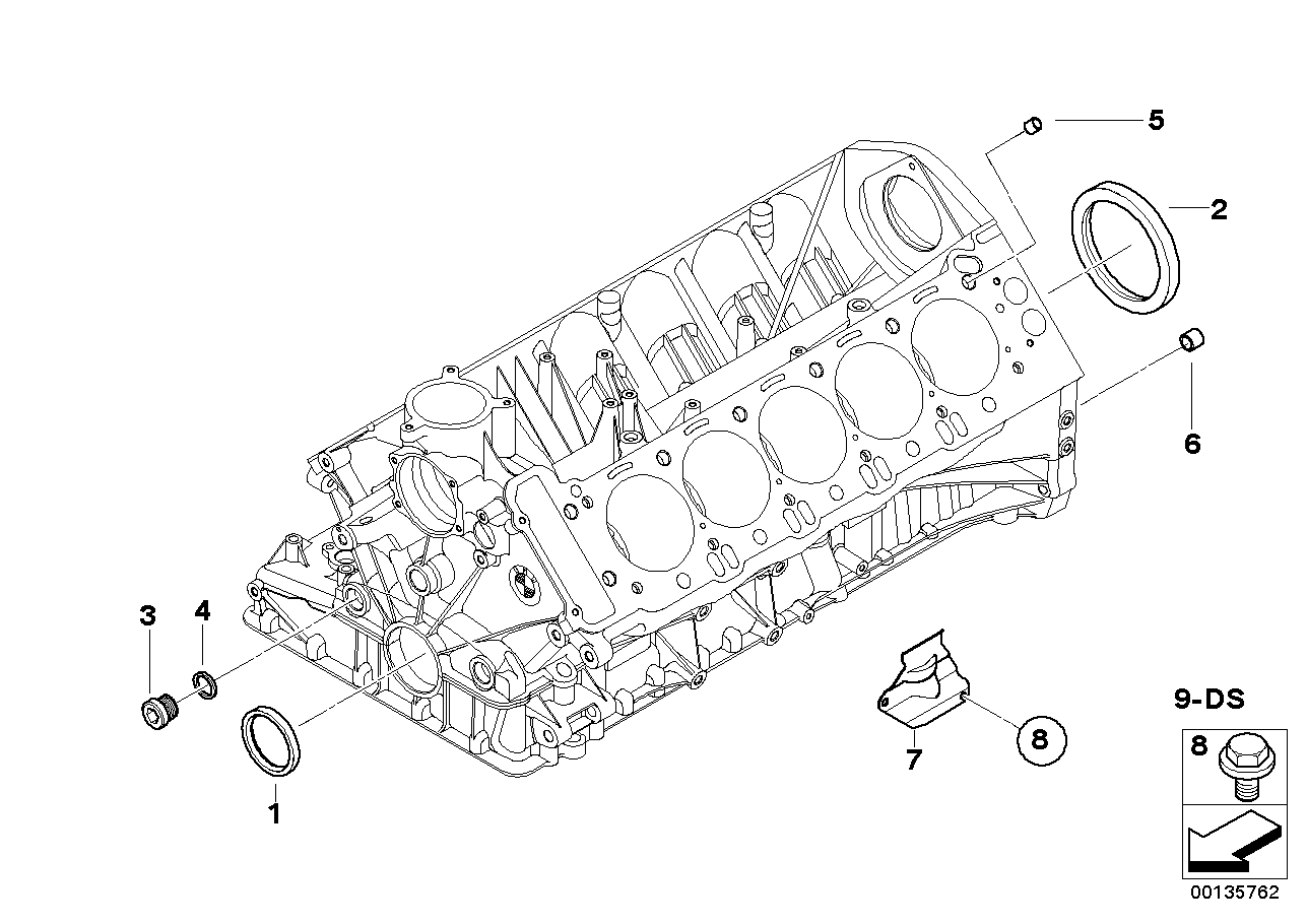 BMW 11110392985 Gasket Set Engine Block Asbesto Free