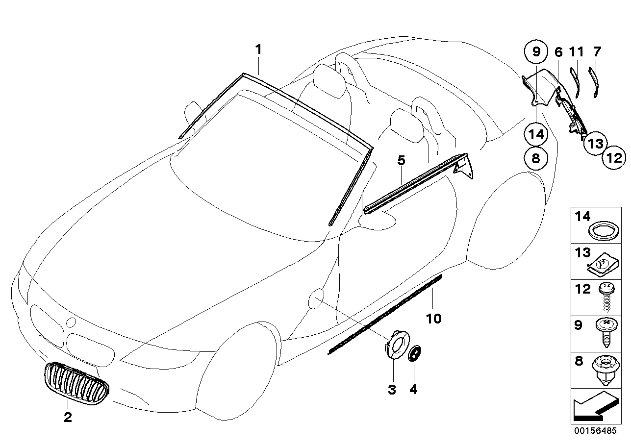 BMW 07119905243 Screw, Self Tapping