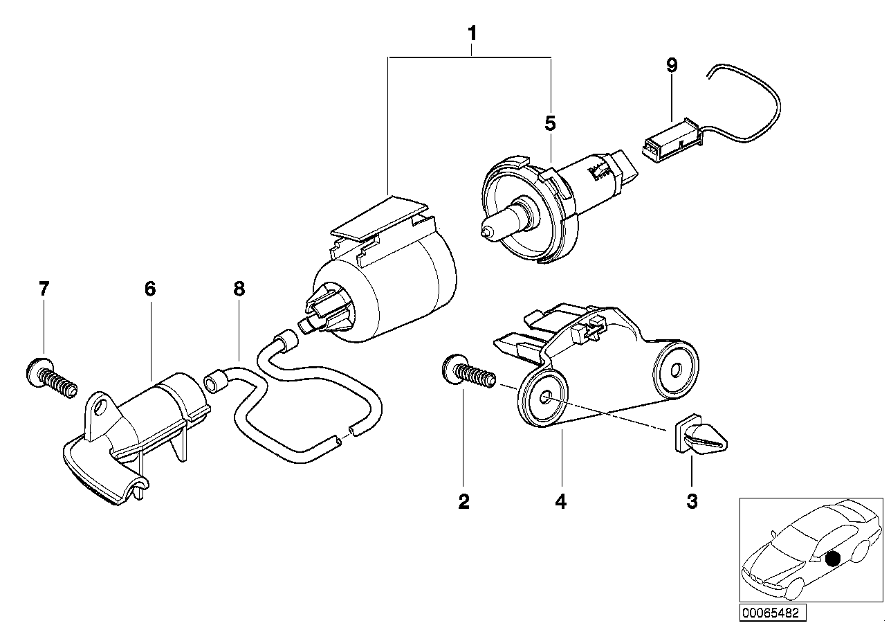 BMW 63318380169 Optical Conductor, Door, Front