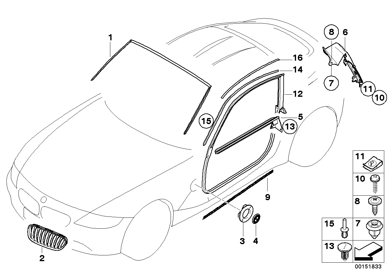 BMW 51137078263 Cover, Side Panel, Primed Left