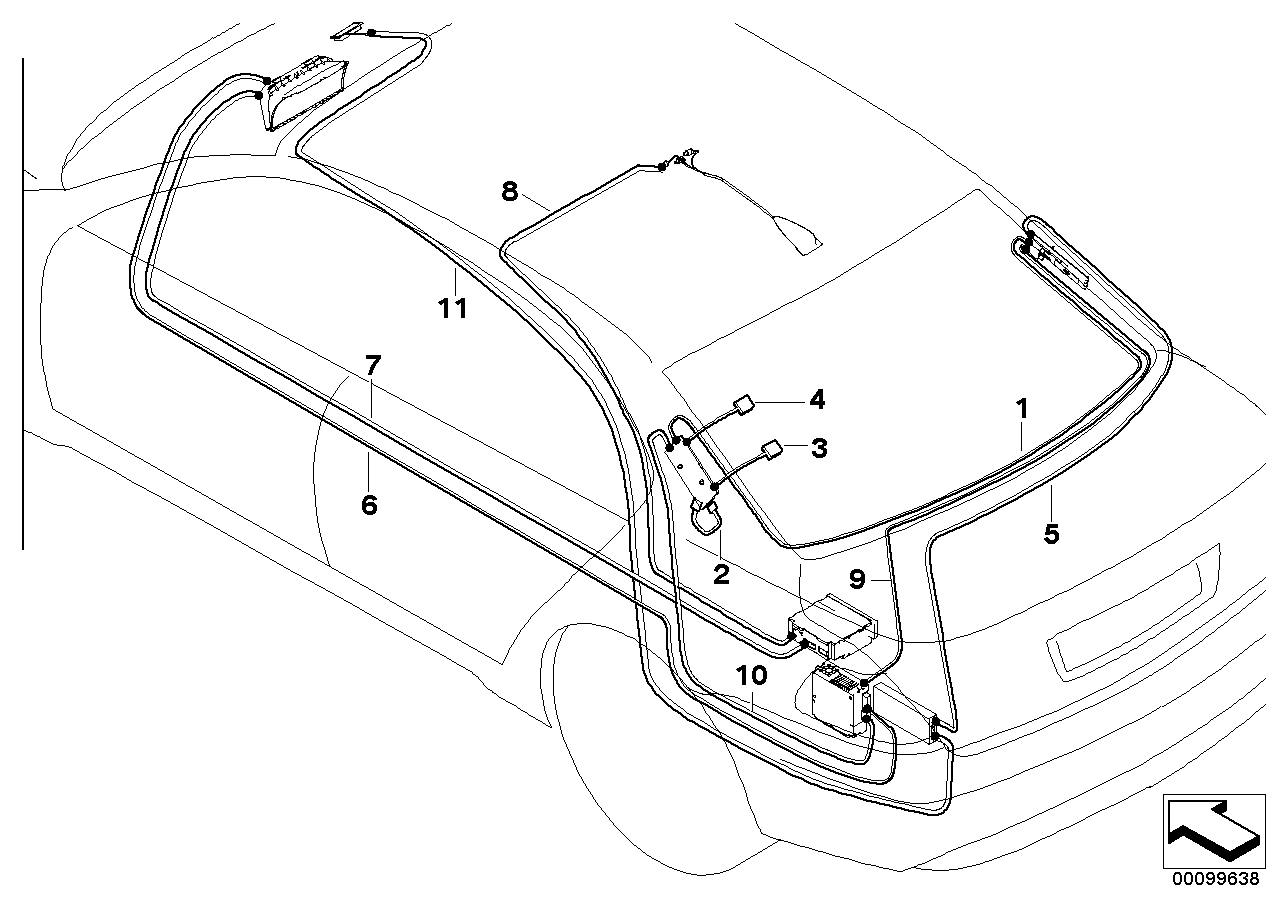 BMW 61126923031 Antenna Cable Gps