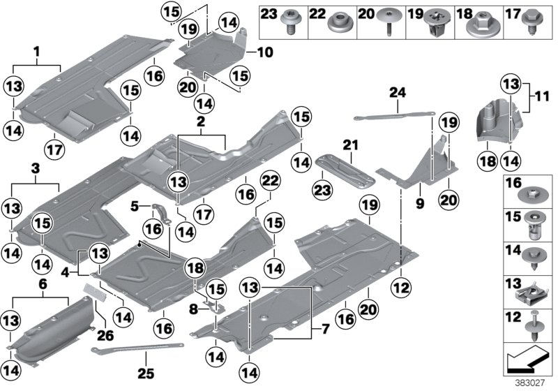 BMW 51757260766 Underbody Panelling, Rear Right