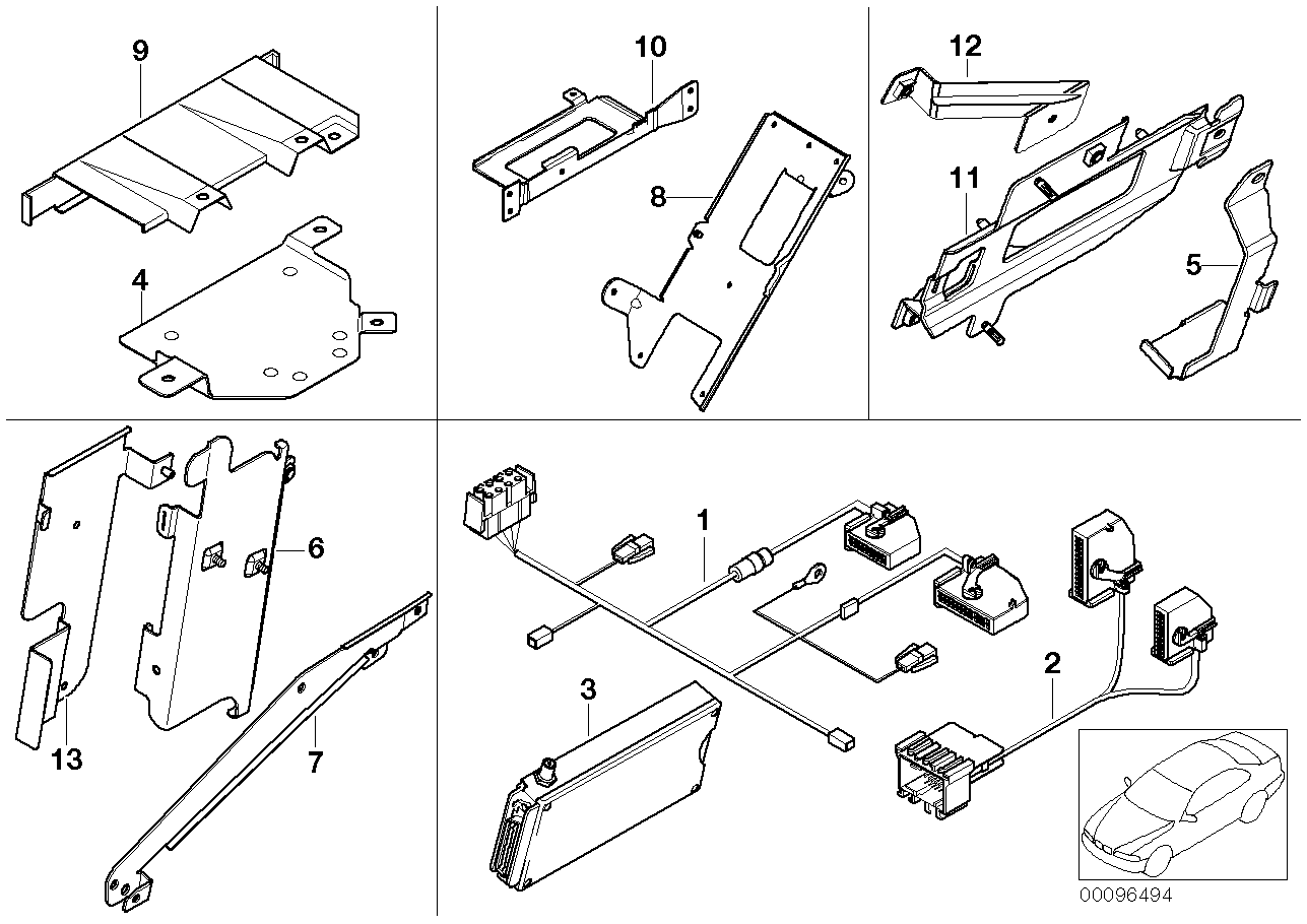 BMW 84138378549 Bracket Transmitter-Receiver