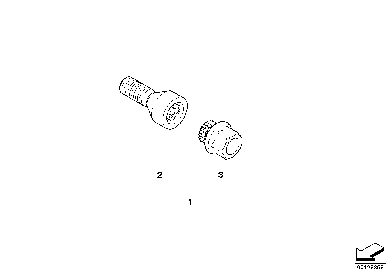 BMW 36136786492 Wheel Bolt With Code