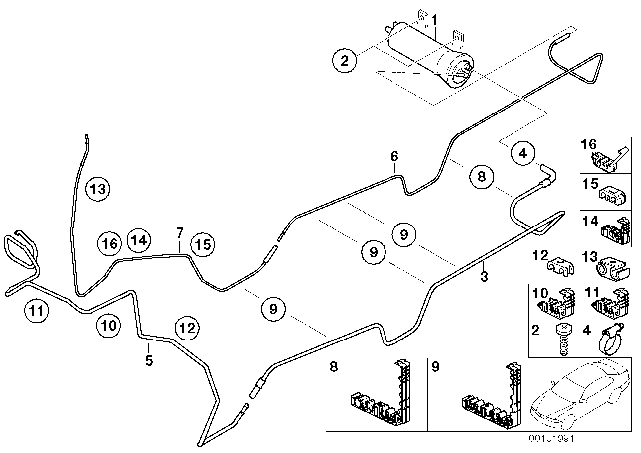 BMW 16111184824 Tubing Support