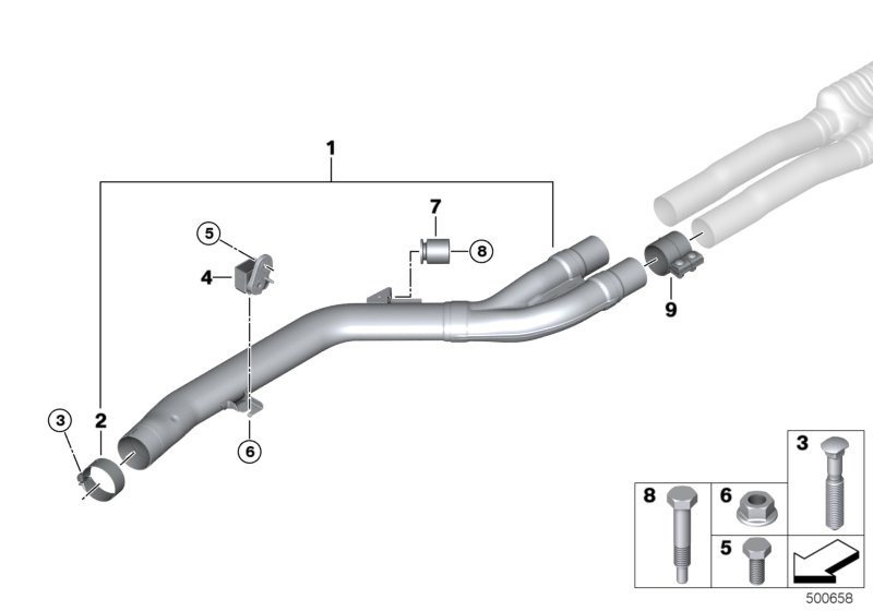 BMW 18308744800 FRONT PIPE