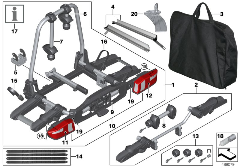 BMW 82722234056 Rear Bike Rack Pro