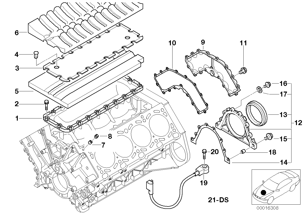 BMW 07119905531 Hex Bolt