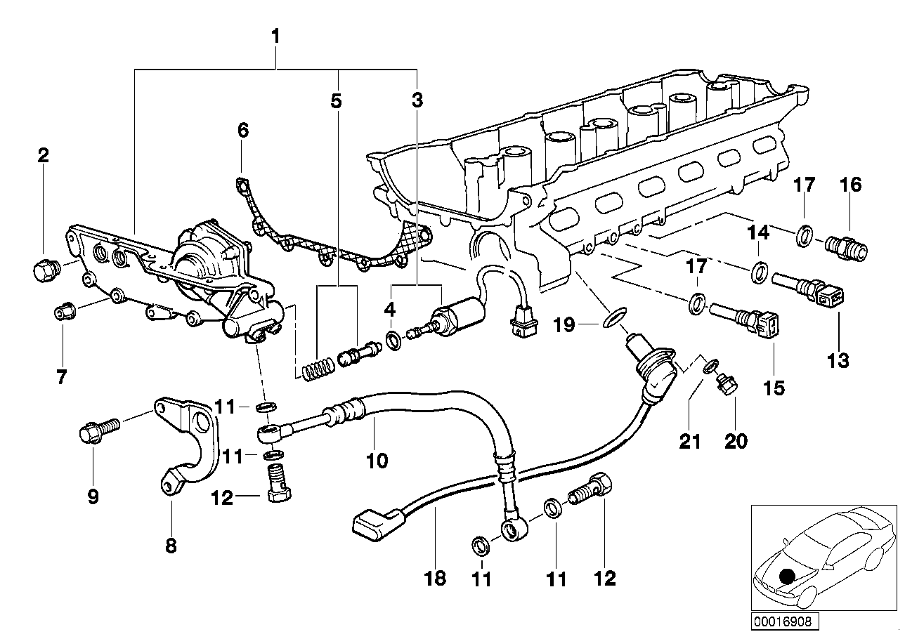 BMW 11361703464 Oil Pipe