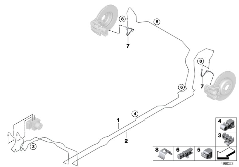 BMW 34326871446 WIRING CLIP, TRIPLE