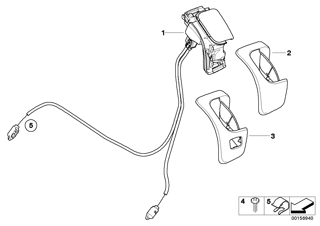 BMW 52109129145 Unlocking Unit, Left