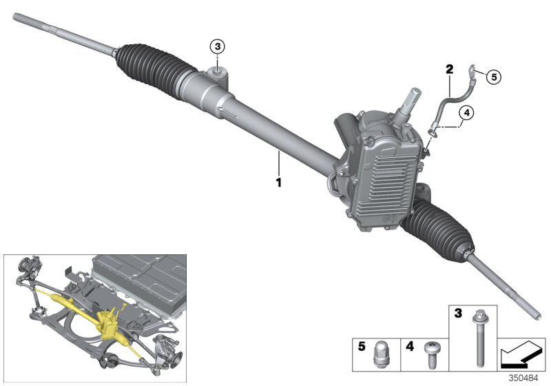 BMW 32106889874 Exchange-Steering Box, Electric.