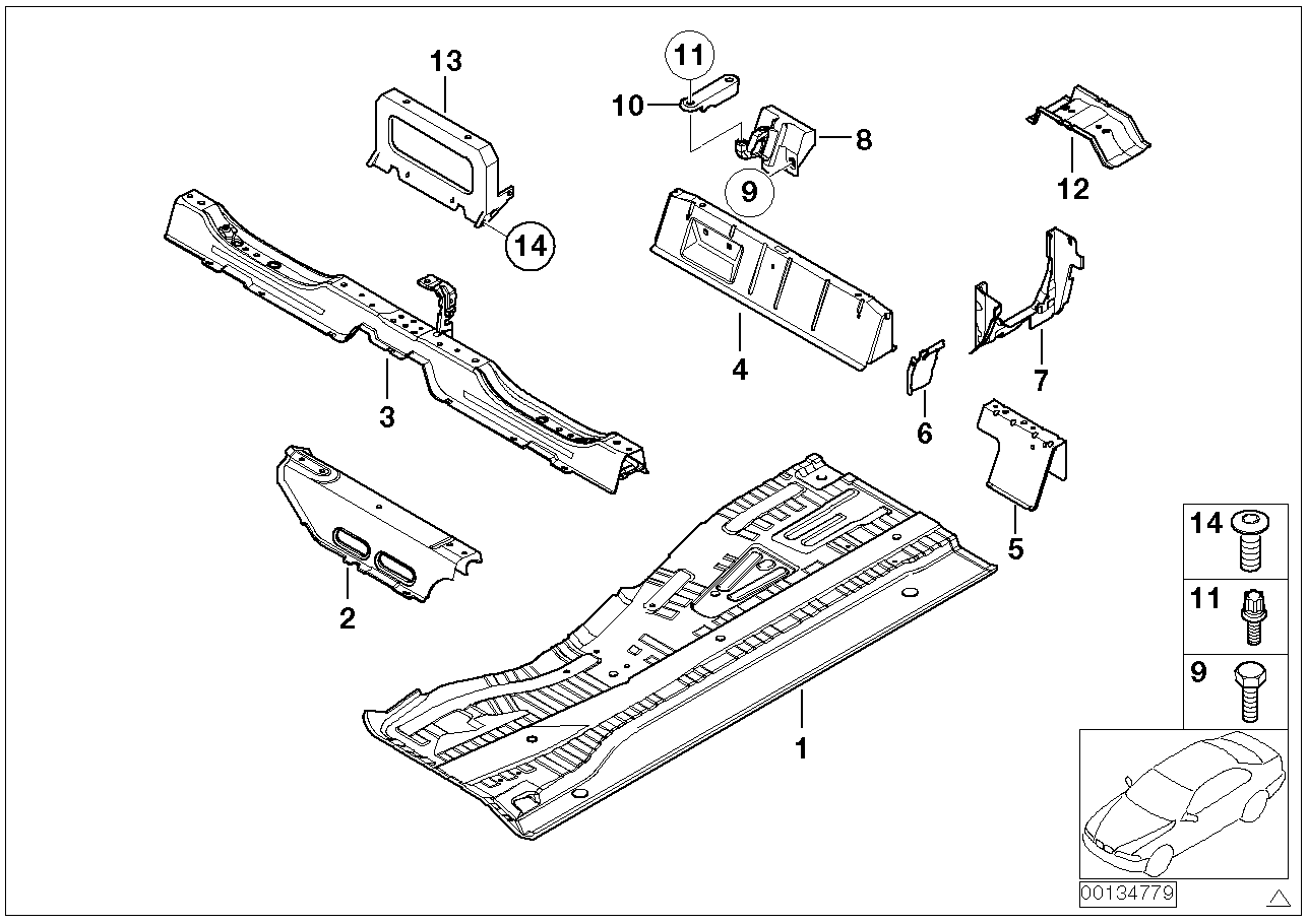 BMW 51717111015 Bracket, Centre Console