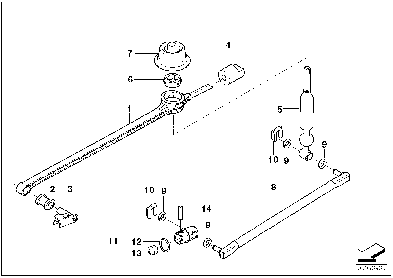 BMW 25117543192 Shift Lever