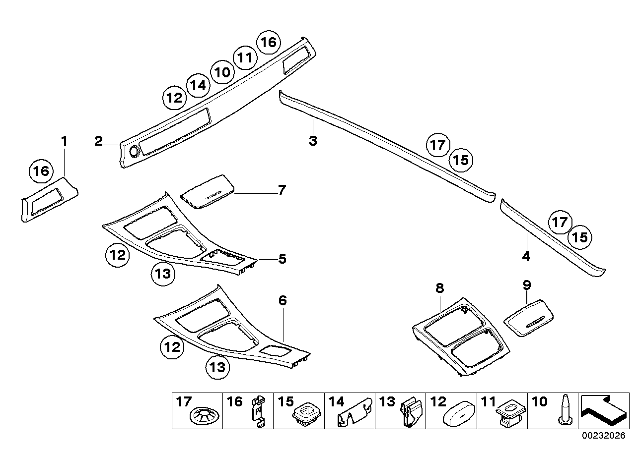 BMW 51458049048 Cover, Dashboard, Aluminium, Left