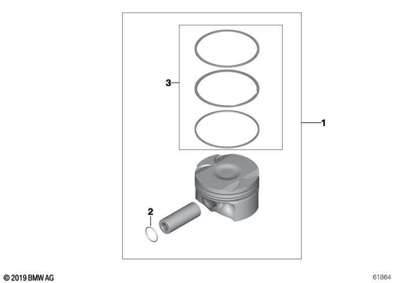 BMW 11257584125 Piston