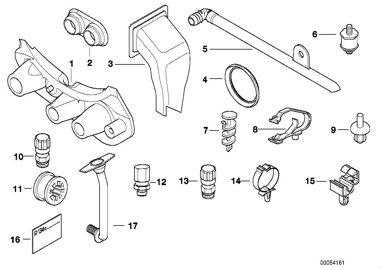 BMW 64116904642 Right Condensation Water Outlet Hose