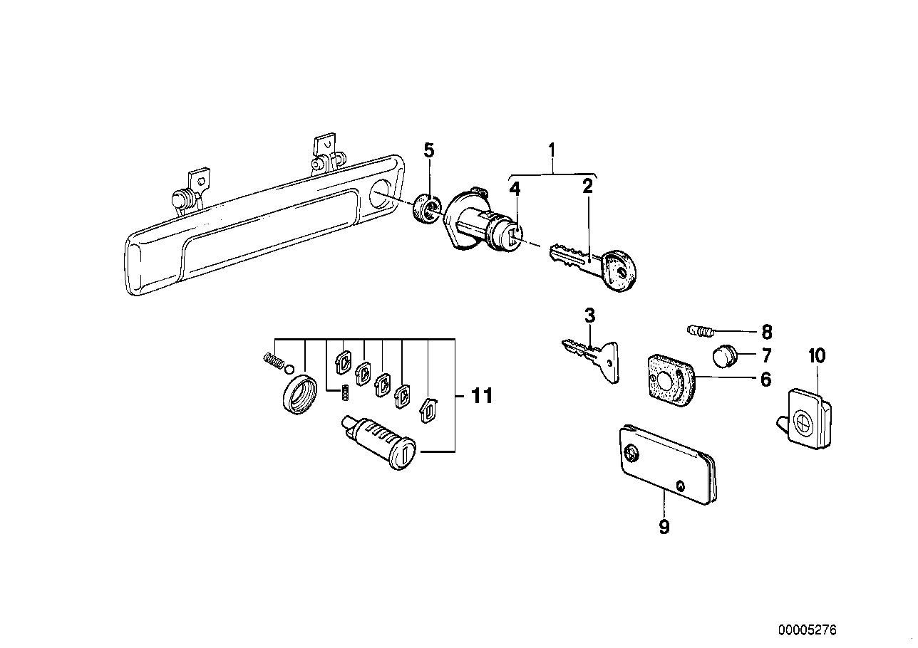 BMW 51219556329 Repair.Kit For Lock Cylinder