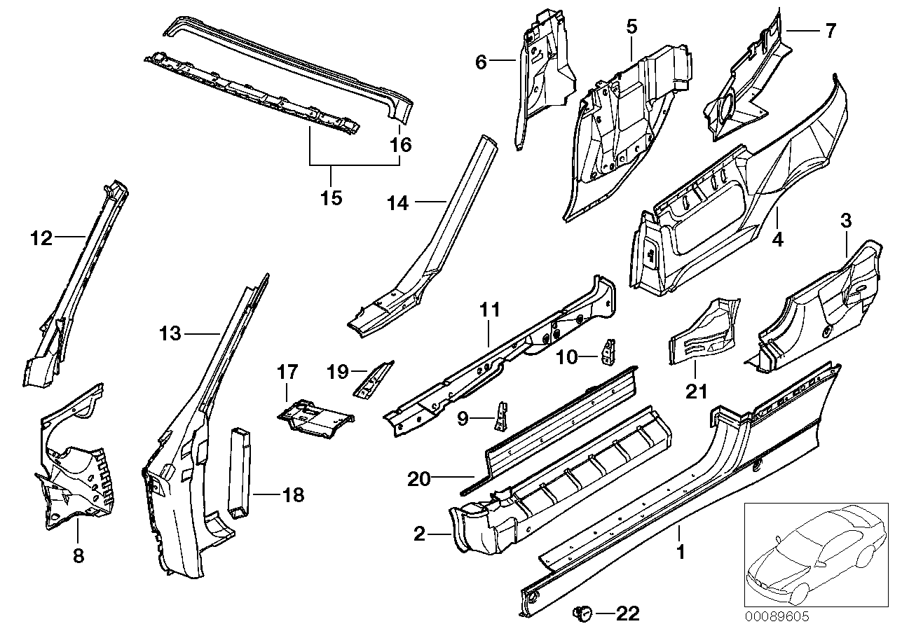 BMW 41328170648 Right Apron