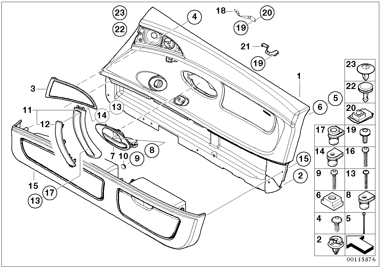 BMW 51218264221 Bracket,Inside Door Handle, Left, Bottom