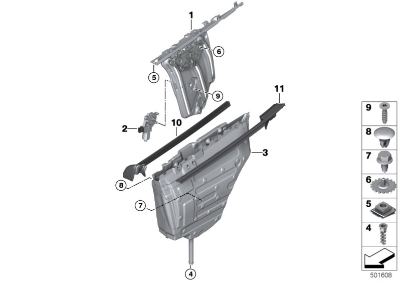 BMW 51377280295 Inner Channel Sealing, Rear Left