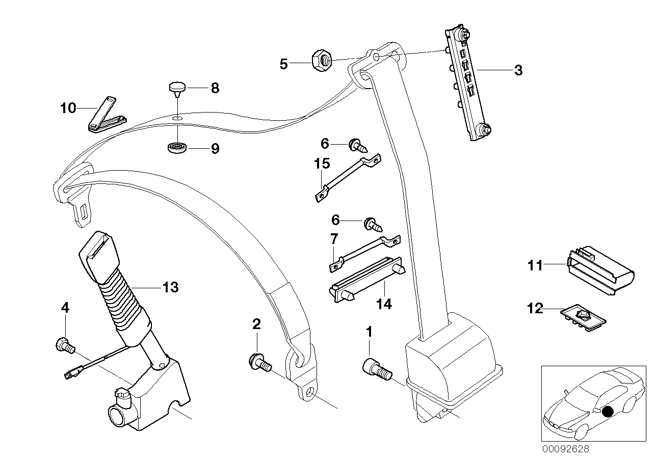 BMW 72118220707 Hex Bolt