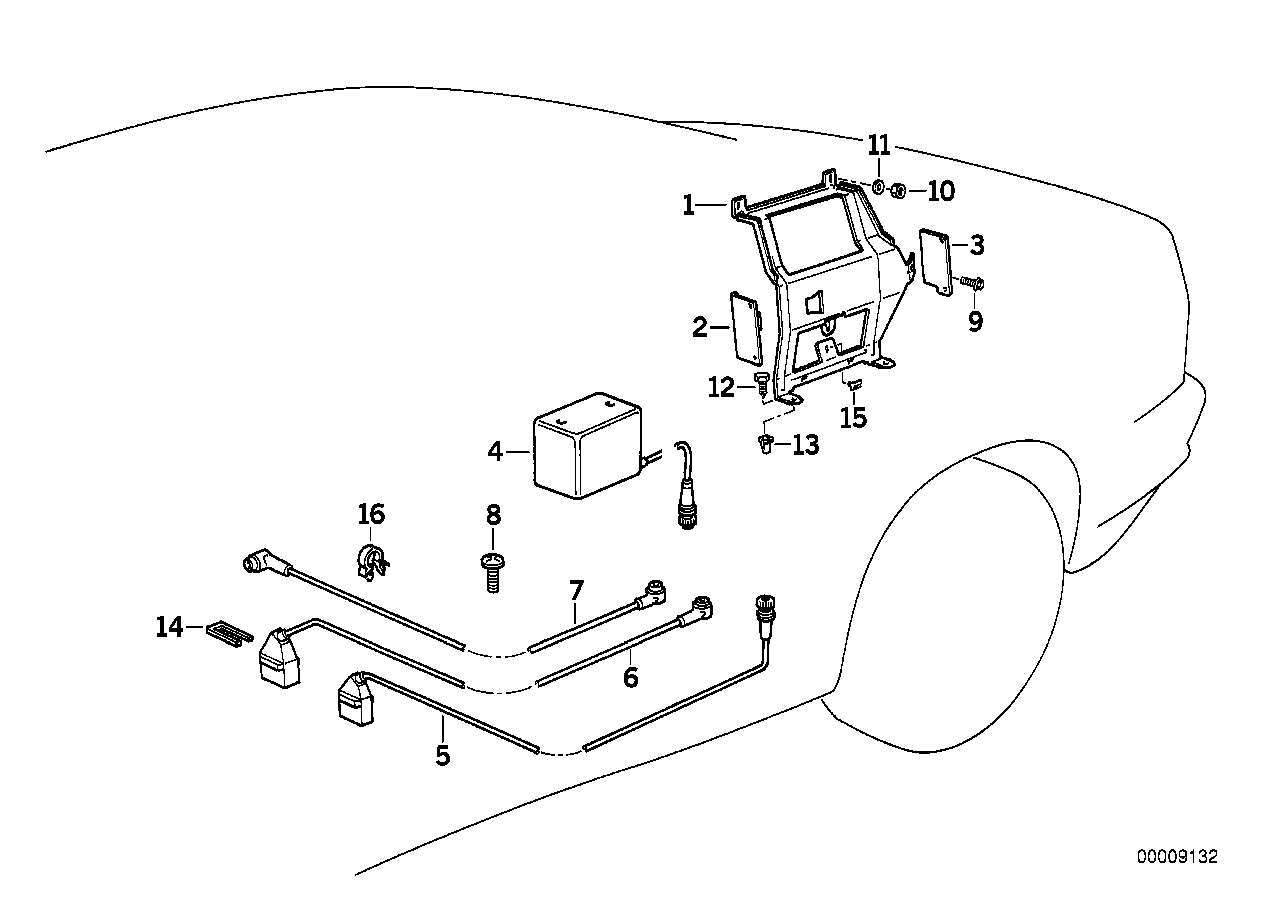 BMW 65128354467 Bracket Cd-Changer Rear