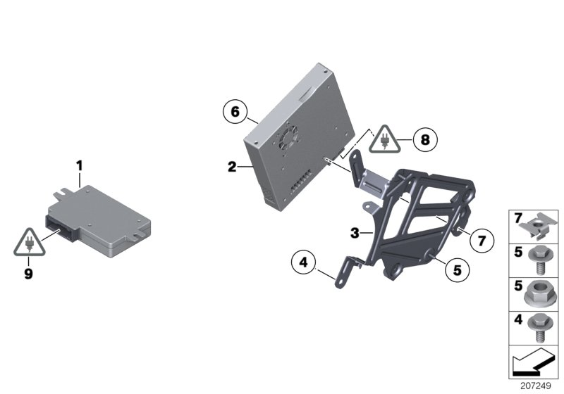 BMW 65159174272 Holder, Tv Module