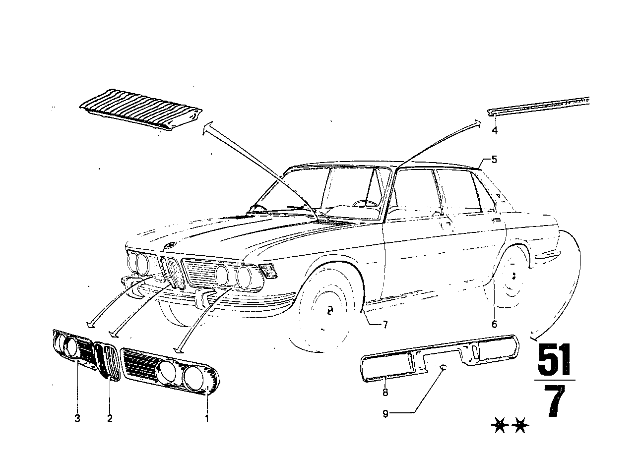 BMW 51131803451 Molding Left