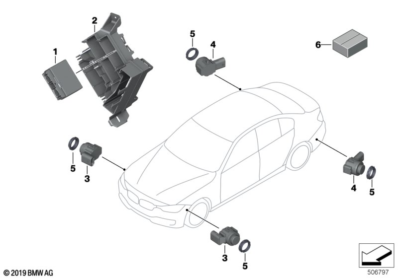 BMW 66209317886 Ultrasonic Sensor