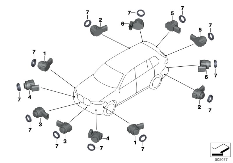 BMW 66209475079 ULTRASONIC SENSOR, FLAMENCO