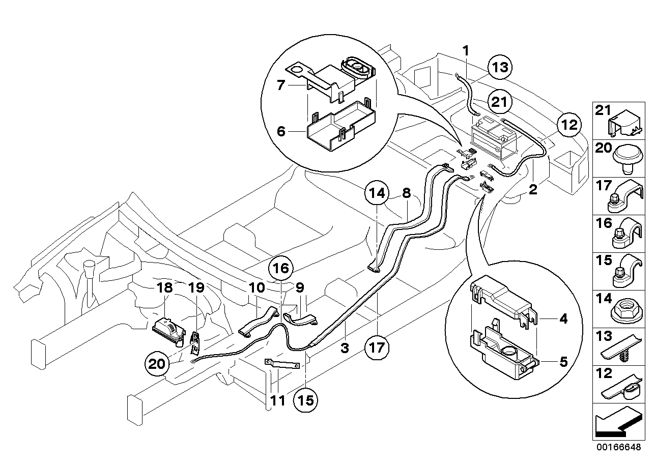 BMW 61136923905 Cable Holder