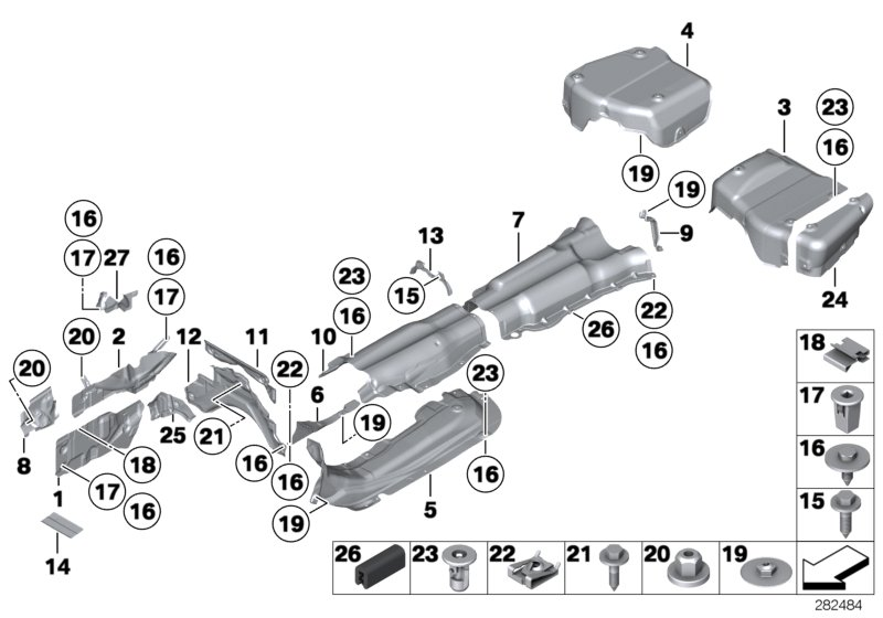 BMW 51487185200 Heat Insulation, Bulkhead, Top