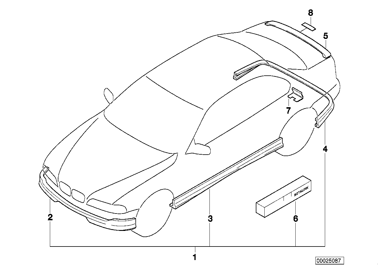 BMW 82659407931 Installing Set Outer Kick Panel