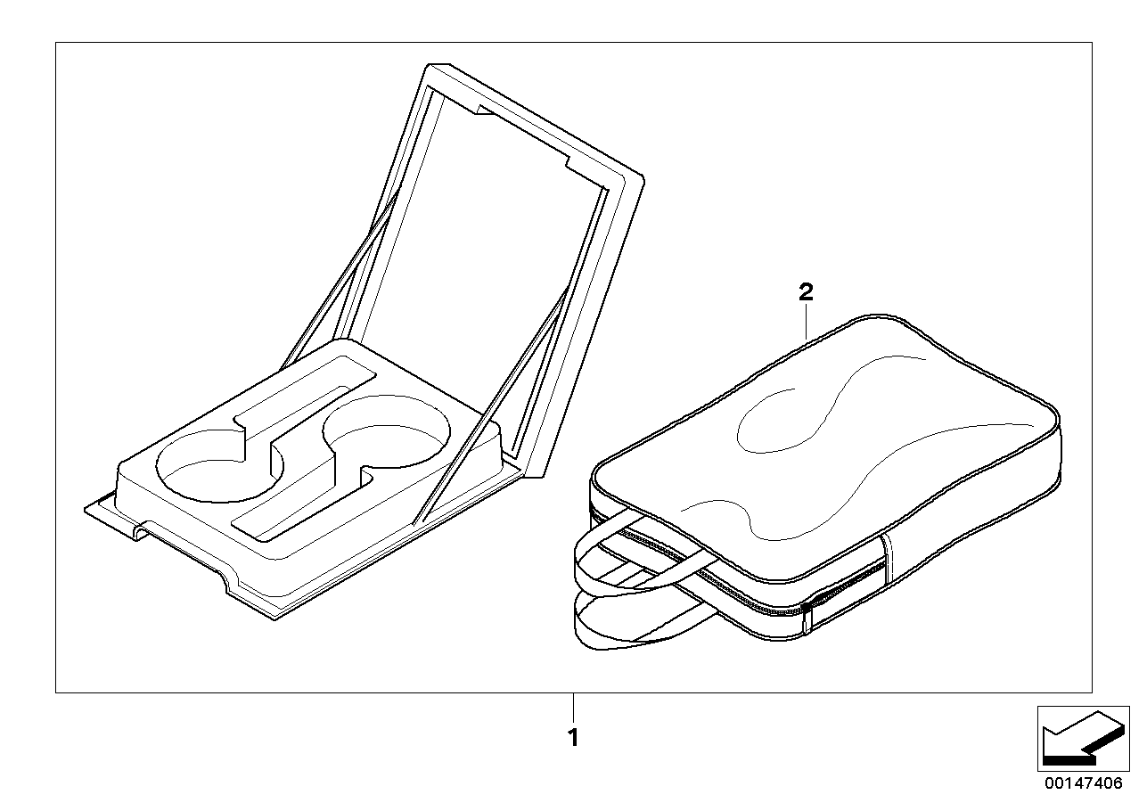 BMW 72600153336 Drink Holder-Module