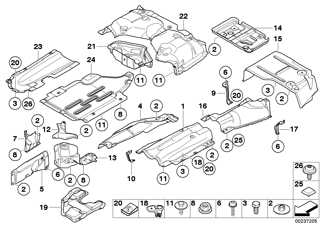 BMW 07147171203 C-Clip Nut, Self-Locking