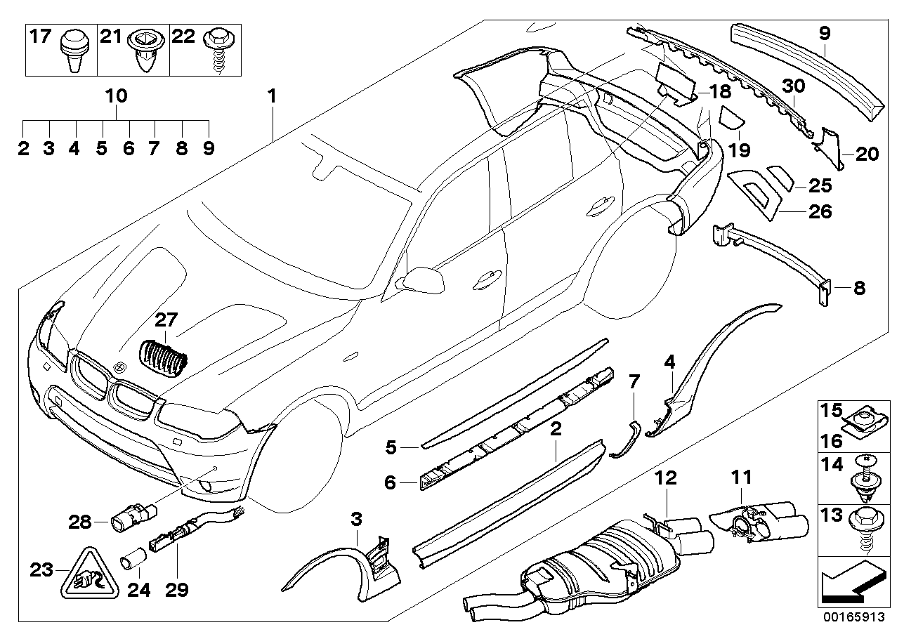 BMW 51120394867 Left Center Covering