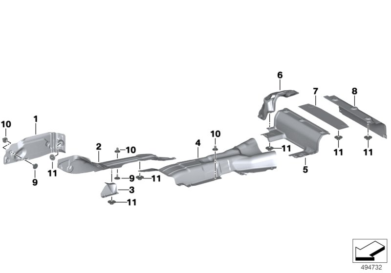 BMW 51487441913 HEAT INSULATION, REAR SILENC