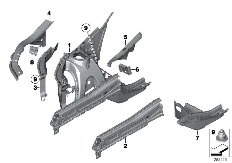 BMW 41248185431 Earth Pin