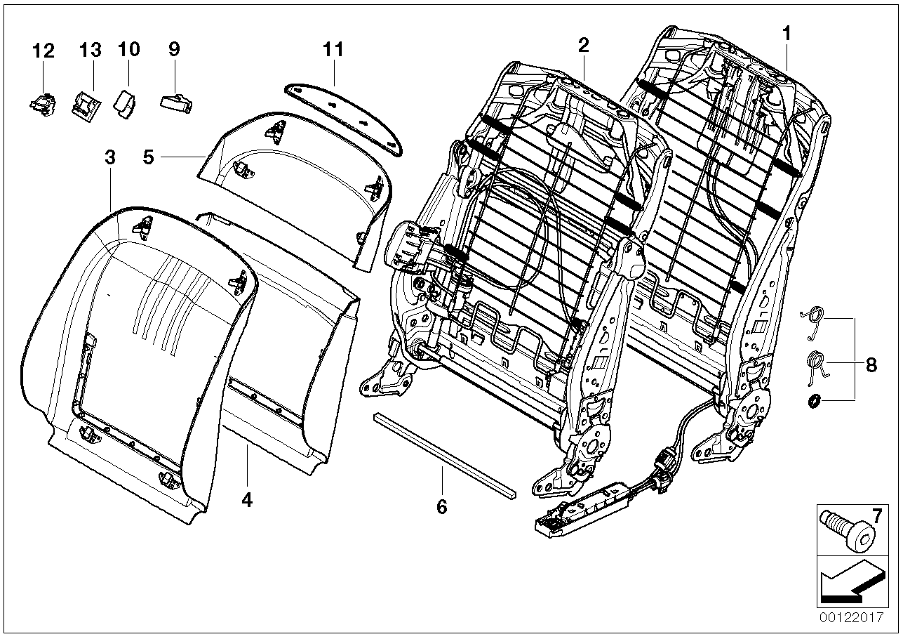 BMW 52107065170 Wood Strip, Right