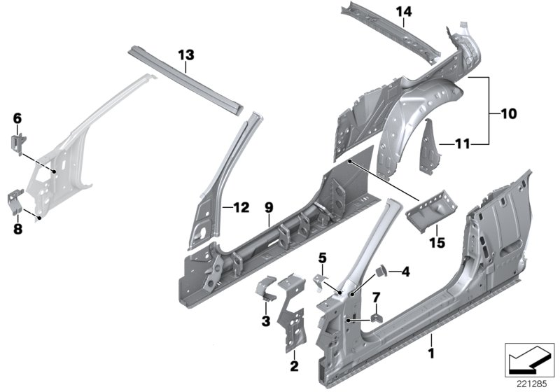 BMW 41217263805 Holder, Washer Fluid Reservoir, Bottom