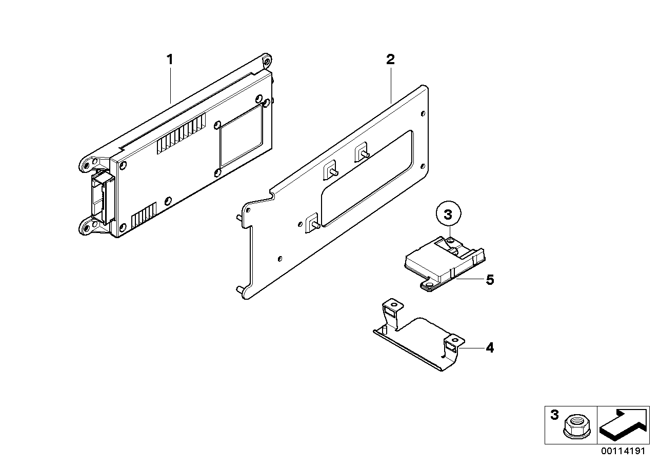 BMW 84136924687 Bracket For Telematics Control Unit