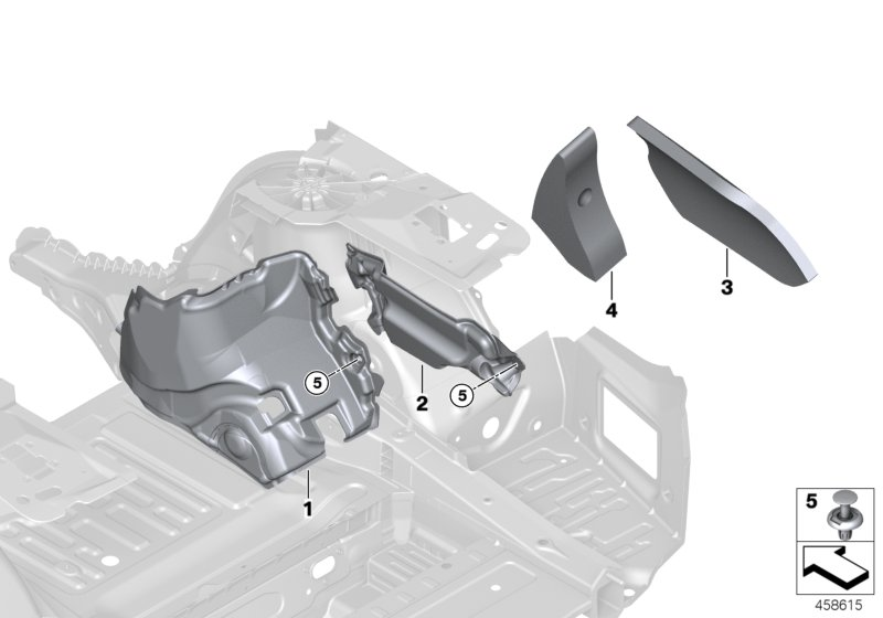 BMW 51487344684 Sound Insulation Trunk Right