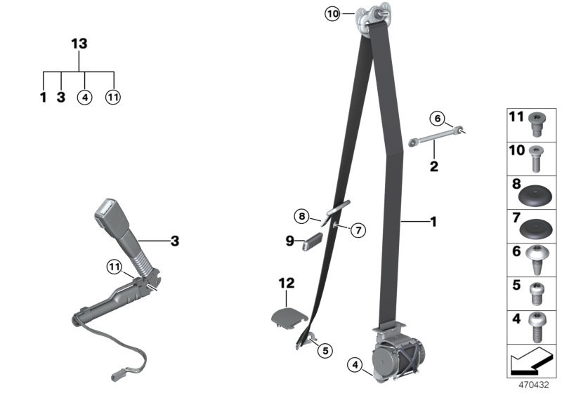 BMW 72117270021 Guide Clip