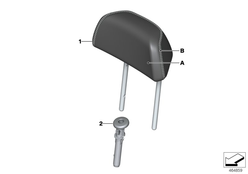 BMW 52207990279 GUIDE, HEADREST