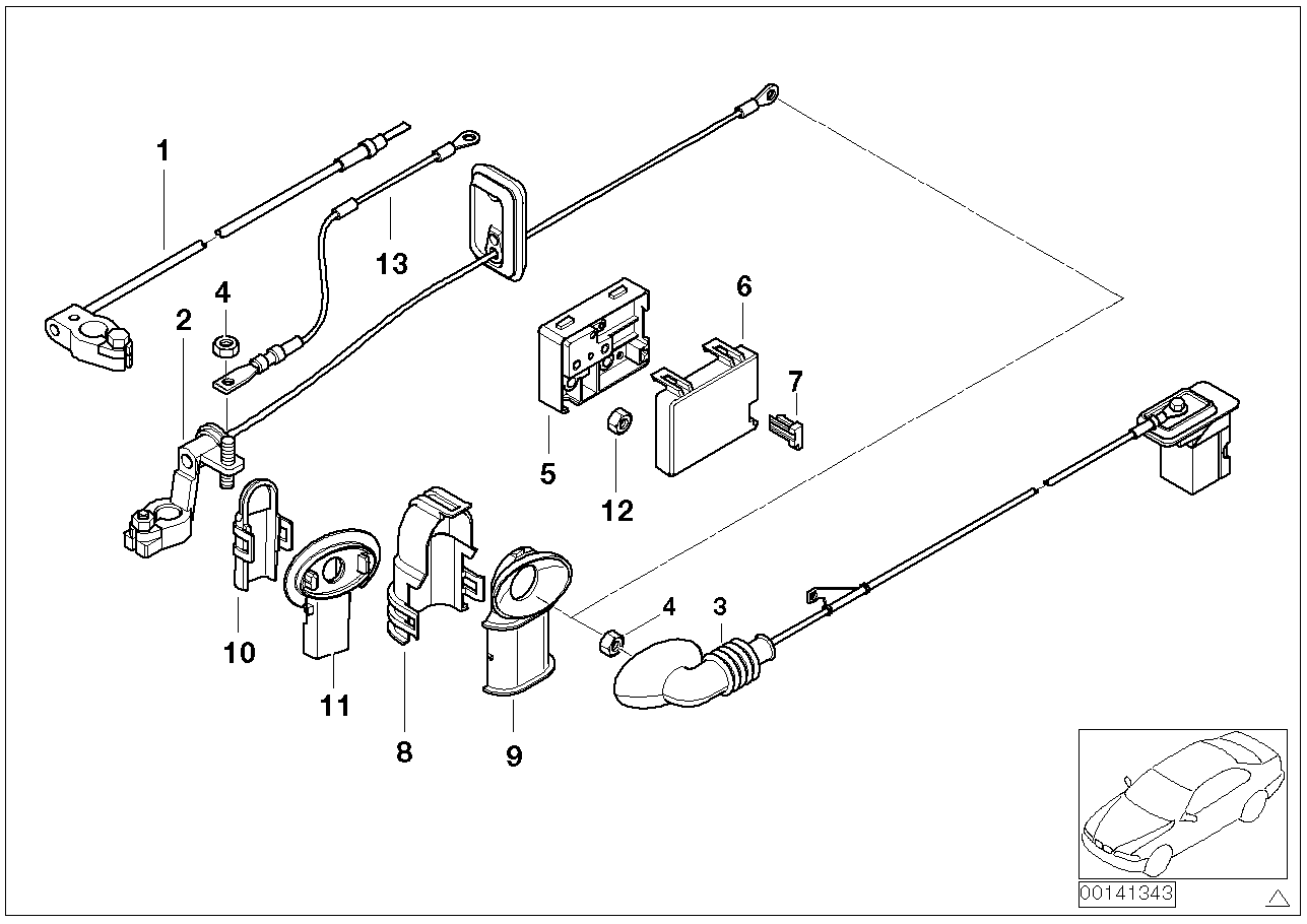 BMW 61126957943 Connection Cable B