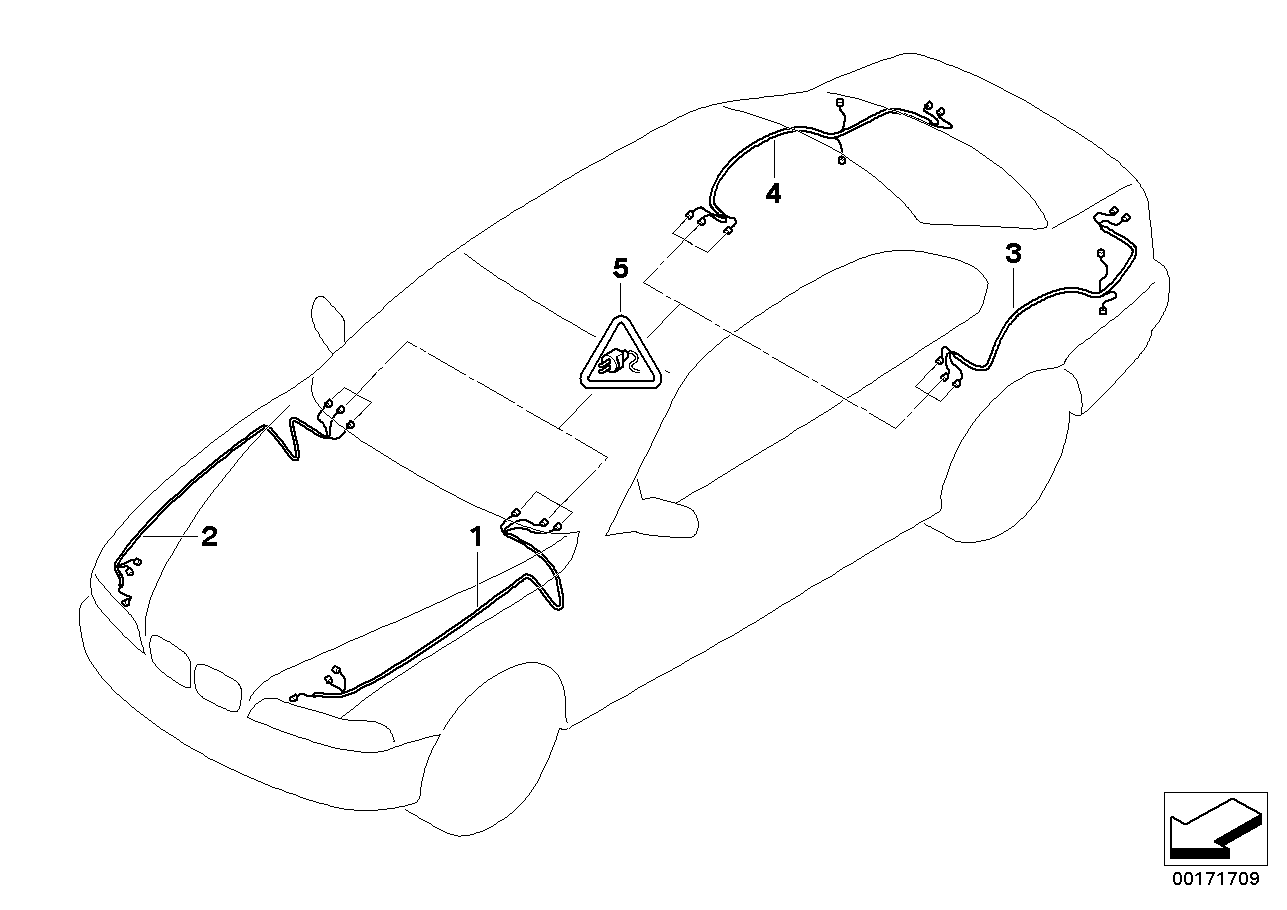 BMW 61126933426 Front Right Repair Wiring Set