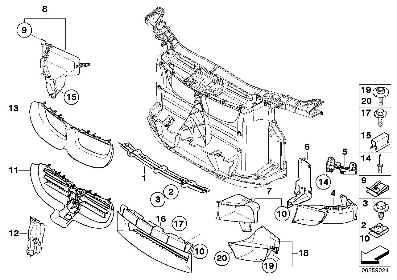 BMW 51748046326 Air Duct, Engine-Oil Cooler, Front Right