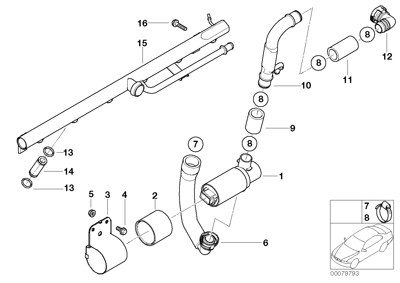 BMW 13417839843 Connection Pipe