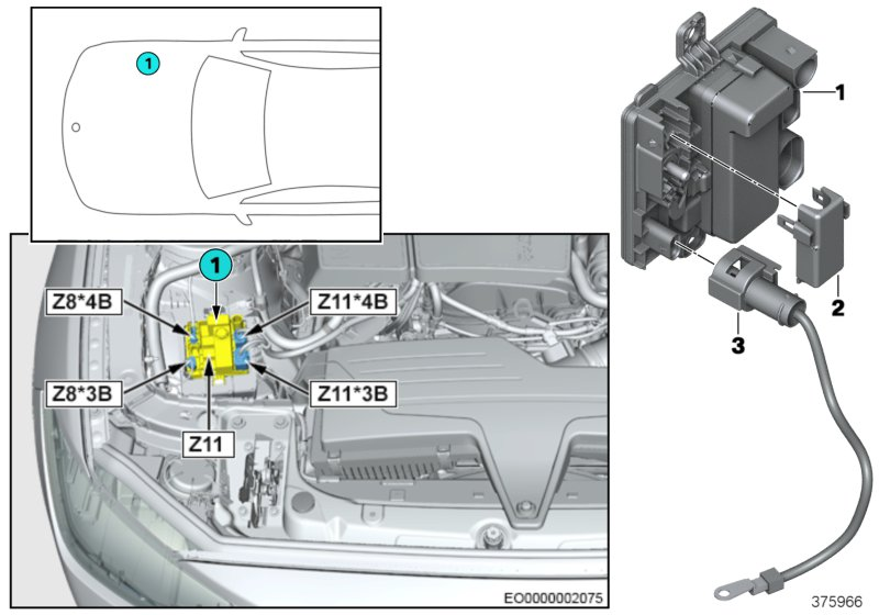 BMW 12427851476 Line, Power Distribution Module